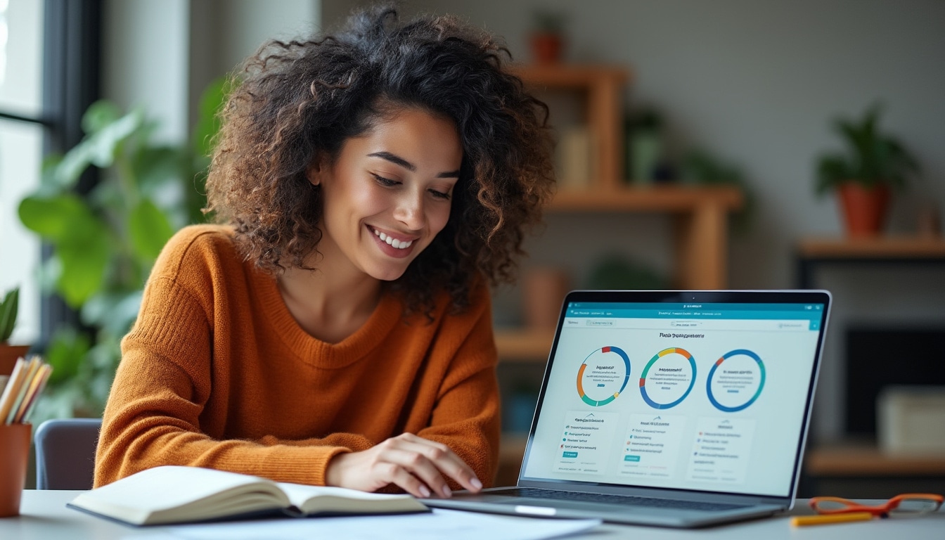 Persona estudiando contenidos de economía circular en entorno digital